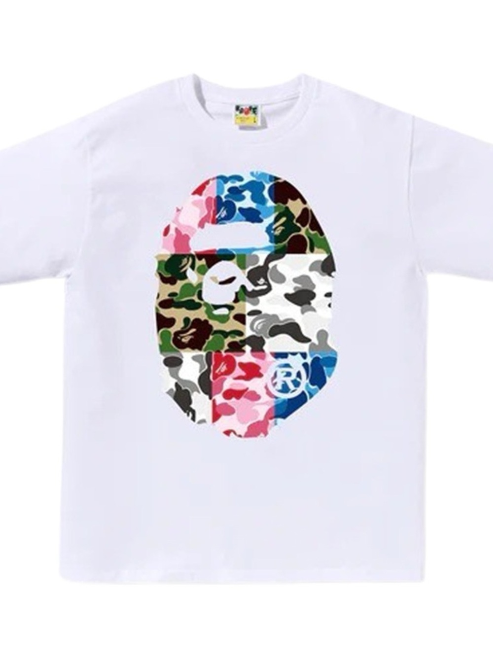 BNIB A BATHING APE MEN ABC CAMO CRAZY BIG APE HEAD TEE